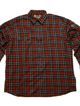 Pelle Pelle Long Sleeve Flannel Button Up Shirt / Color: Espresso