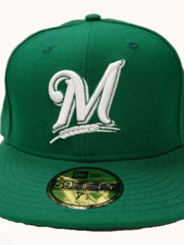 New Era 59 Fifty Fitted Cap MLB Basic Milwaukee Brewers Kelly White