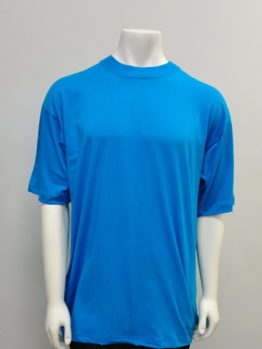 Gemrock Plain Crew-neck Shirt Aqua Blue