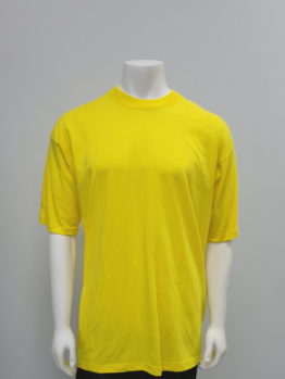 Gemrock Crew-neck Yellow Plain Shirt