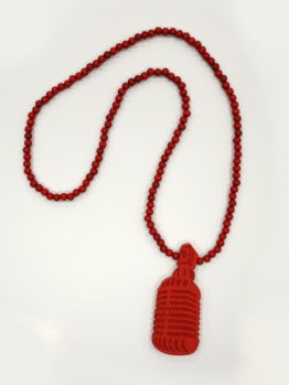 Wood Mic Chain / Color: Red