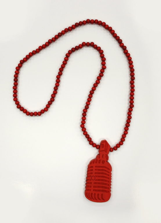 Wood Mic Chain / Color: Red