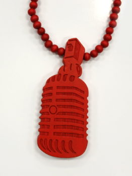 Wood Mic Chain / Color: Red