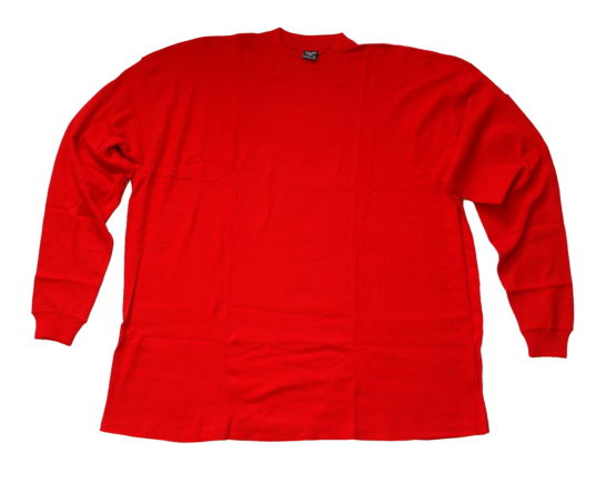 Light Weight Big & Tall 5XL Long Sleeve Thermo Shirt / Color: Red