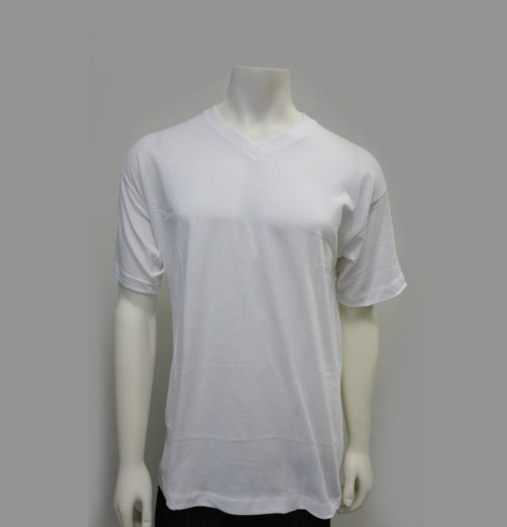 Gemrock Plain V-Neck Tee Color: White