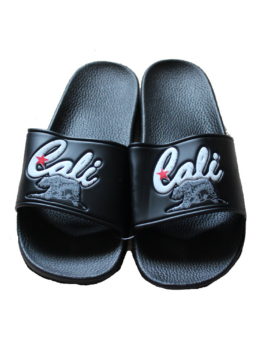 Cali White Printed Men's Slide Sandals