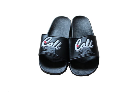 Cali White Printed Men's Slide Sandals