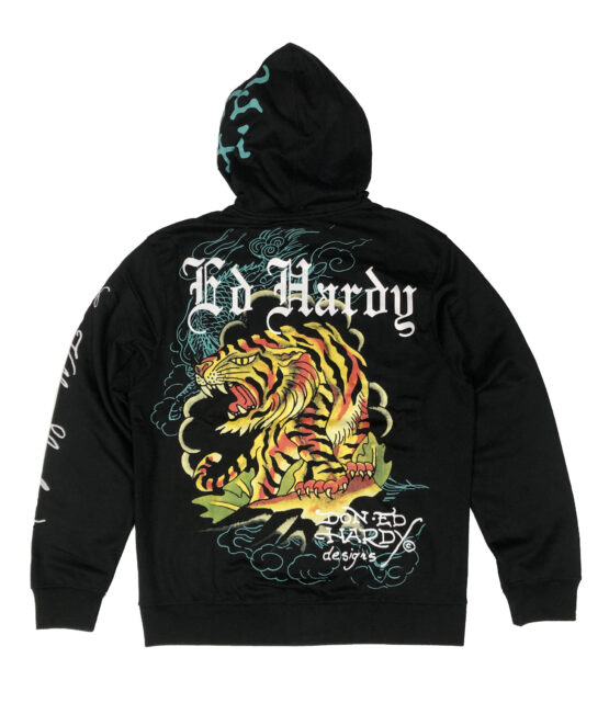 Ed Hardy Crawling Tigers Mens Hoodie / Color: Black (EHM1301-44 ...