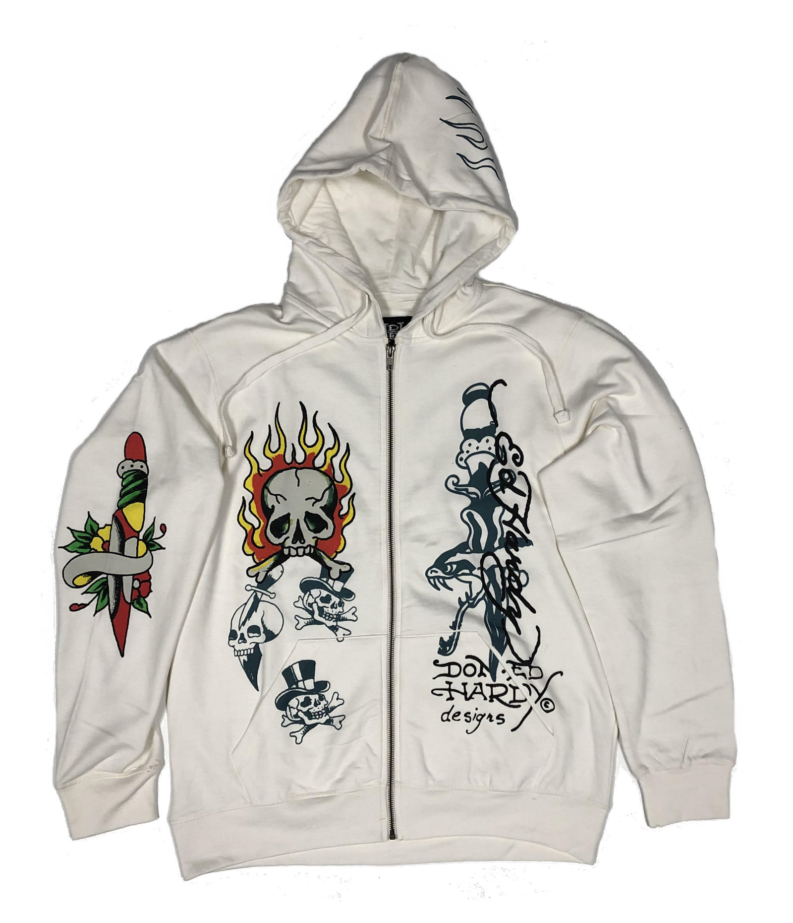 FLAME SKULL MENS HOODIE (EHM1301-45)